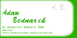 adam bednarik business card